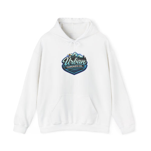 Urban Threads Co. Mountain Logo Hoodie — Graphic Casual Pullover