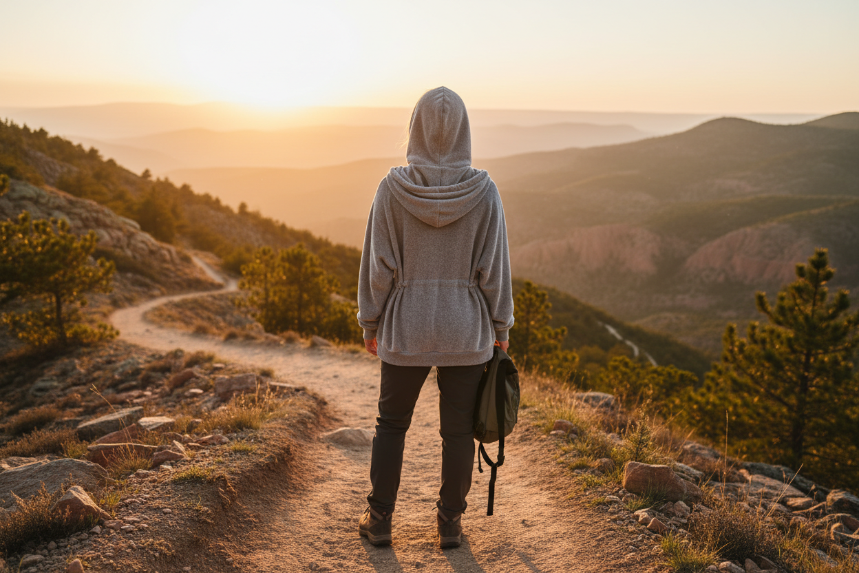 Hero banner image showing person in hoodie outdoors